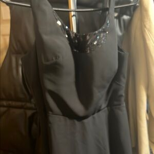 Elegant Black Dress with Sequin Detail